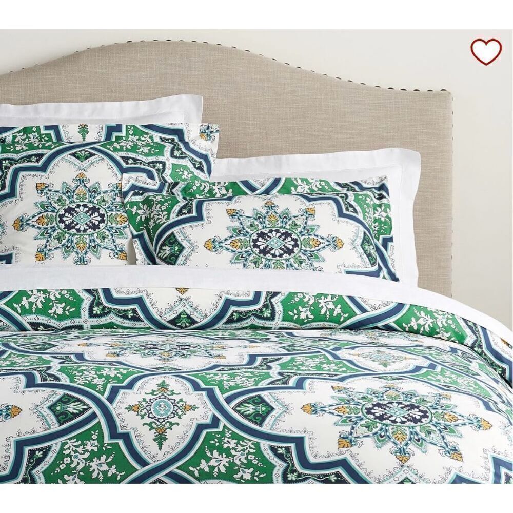 Pottery Barn Ashton Medallion Organic Percale Sham King
